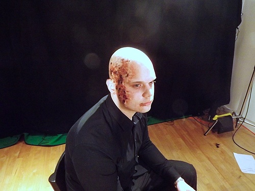 Finished burn makeup