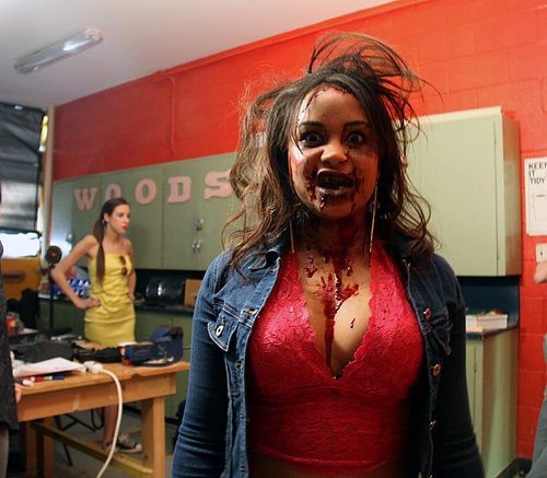 Behind the scenes with Chantel our Zombie
