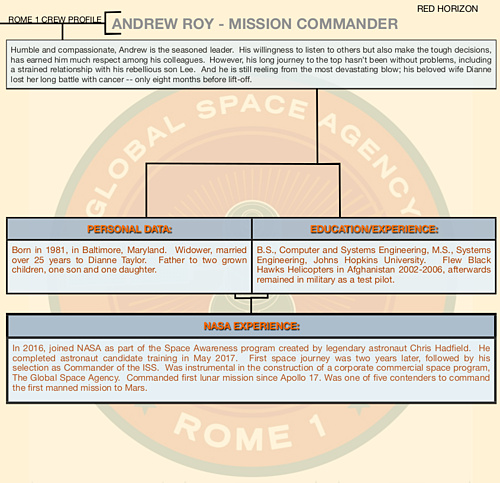 Mission Commander Andrew Roy